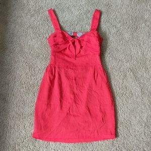 Mara Hoffman Red Orange Dress Open Back 4 Silk